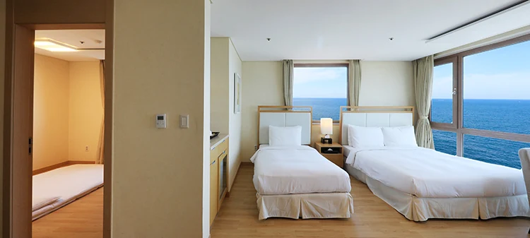 Ocean Suites Jeju Hotel 官方 Family Two Room 真實客房